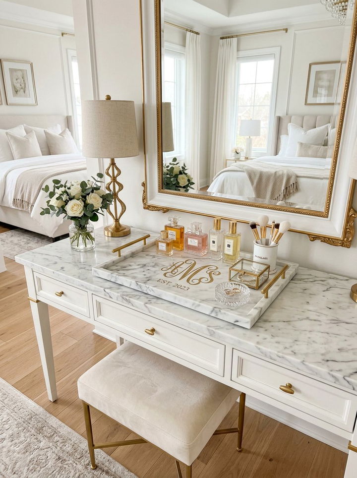 Monogrammed vanity tray - 30 bedroom monogrammed items