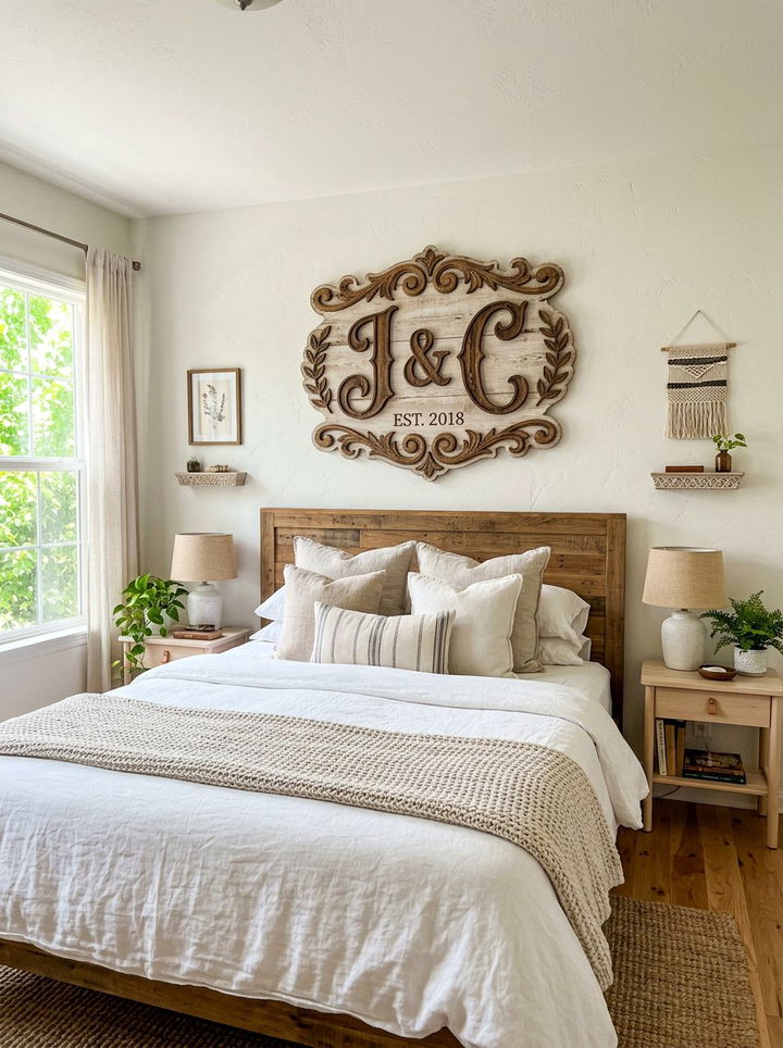 Monogrammed wall art - 30 bedroom monogrammed items