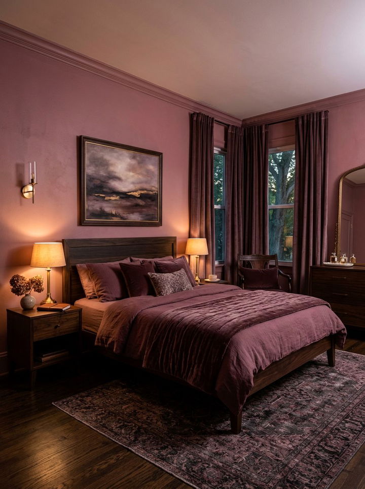 Moody Blush Bedroom - 30 blush bedroom ideas