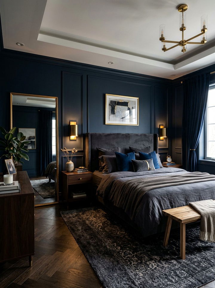 Moody Dark Bedroom - 30 contemporary bedroom ideas