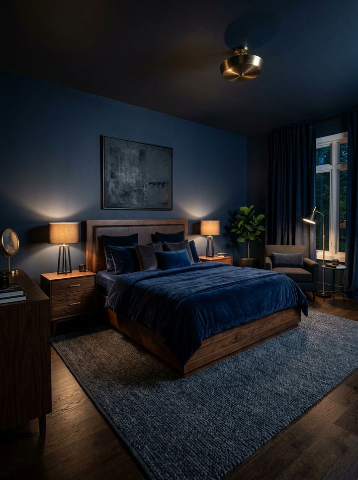 Moody Dark Bedroom - 30 quick bedroom ideas