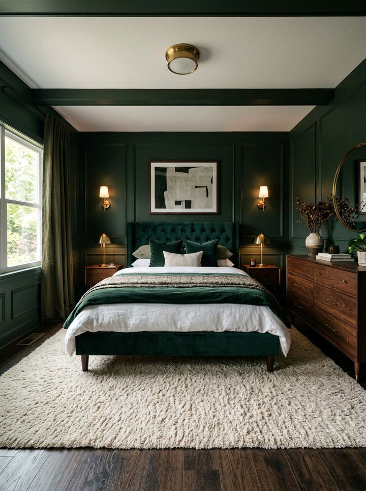 Moody Dark Green Bedroom - 30 trending bedroom ideas