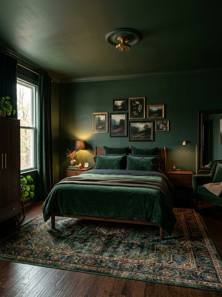 Moody Forest Green Bedroom - 30 forest green bedroom ideas