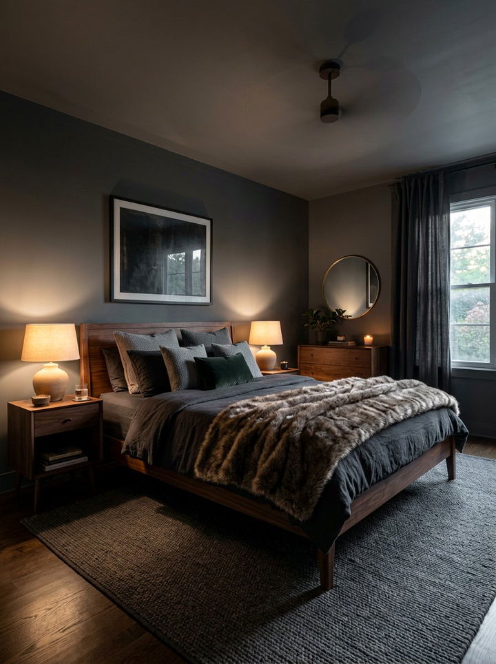 Moody Smoke Gray Bedroom - 30 smoke gray bedroom ideas