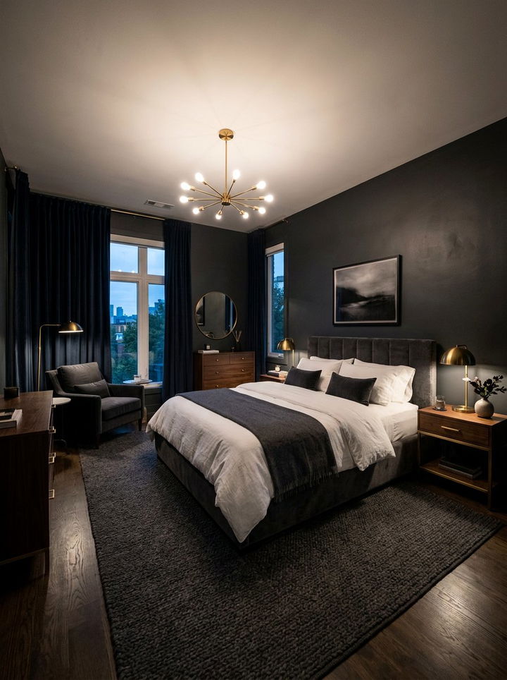 Moody bedroom - 30 creative bedroom ideas