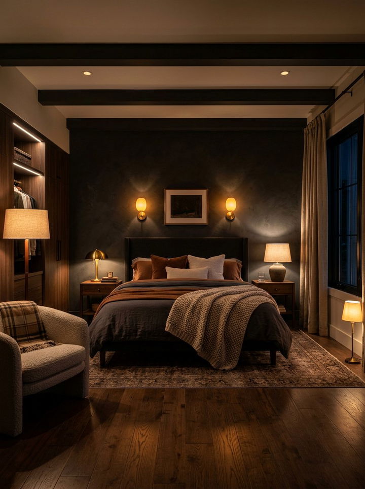 Moody lighting for bedroom - 30 moody bedroom ideas