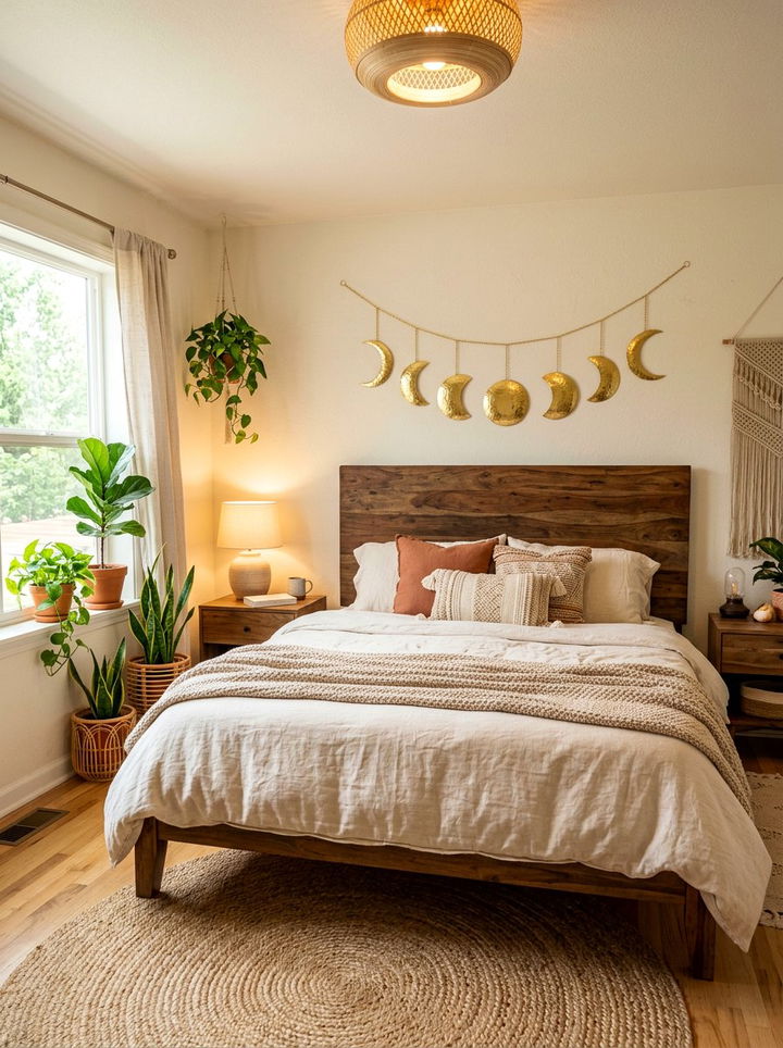 Moon Phase Wall Decor - 30 galaxy bedroom ideas