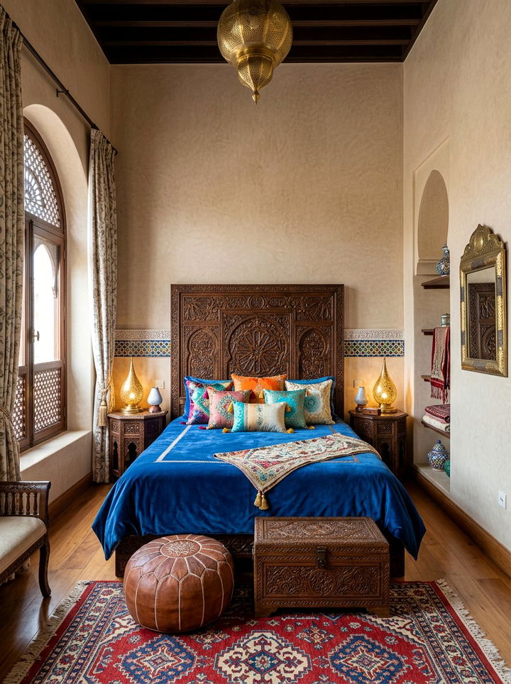 Moroccan Inspired Sanctuary - 30 travel themed bedroom ideas