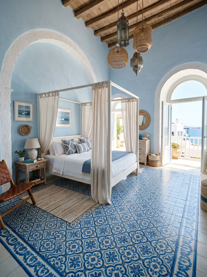 Moroccan Patterned Tile - 30 bedroom tile designs