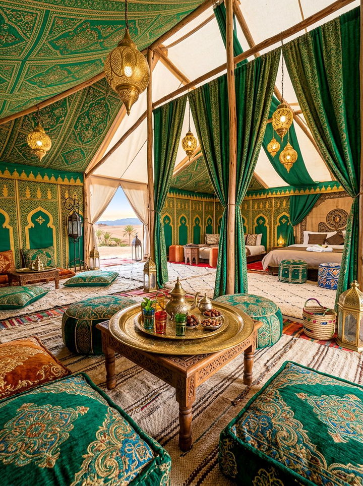 Moroccan Style Glamping - 30 camping bedroom ideas