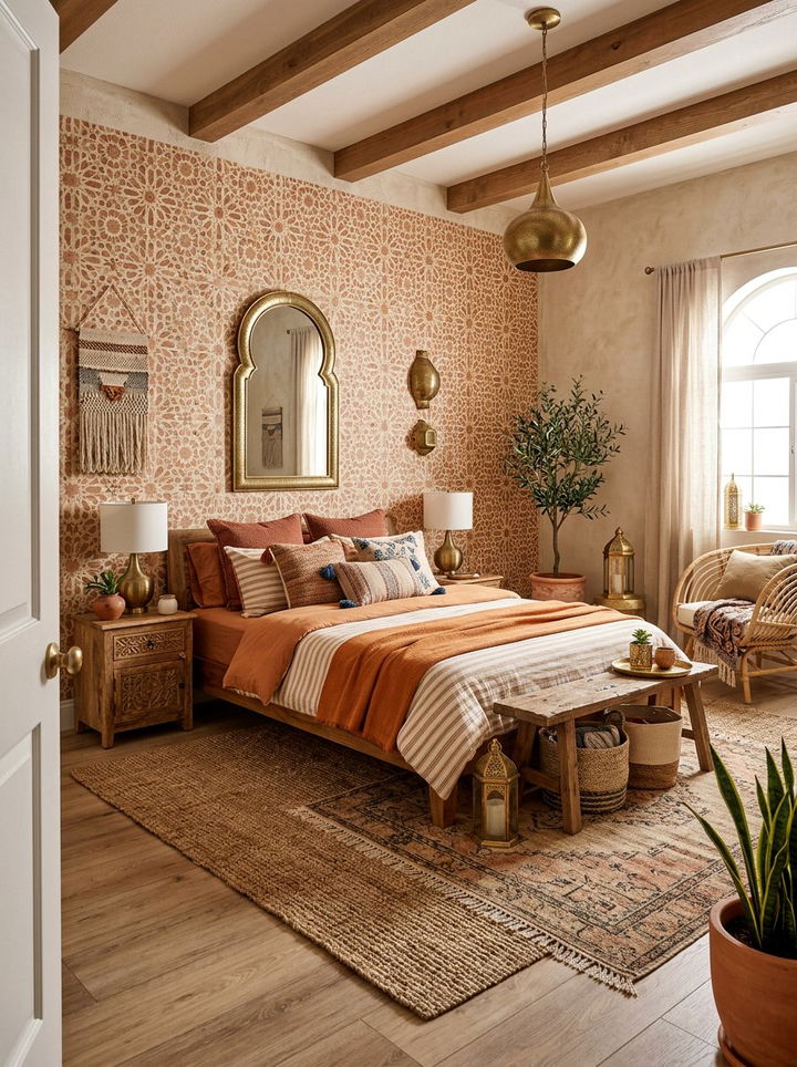 Moroccan Tile Stencil - 30 bedroom wall stencils