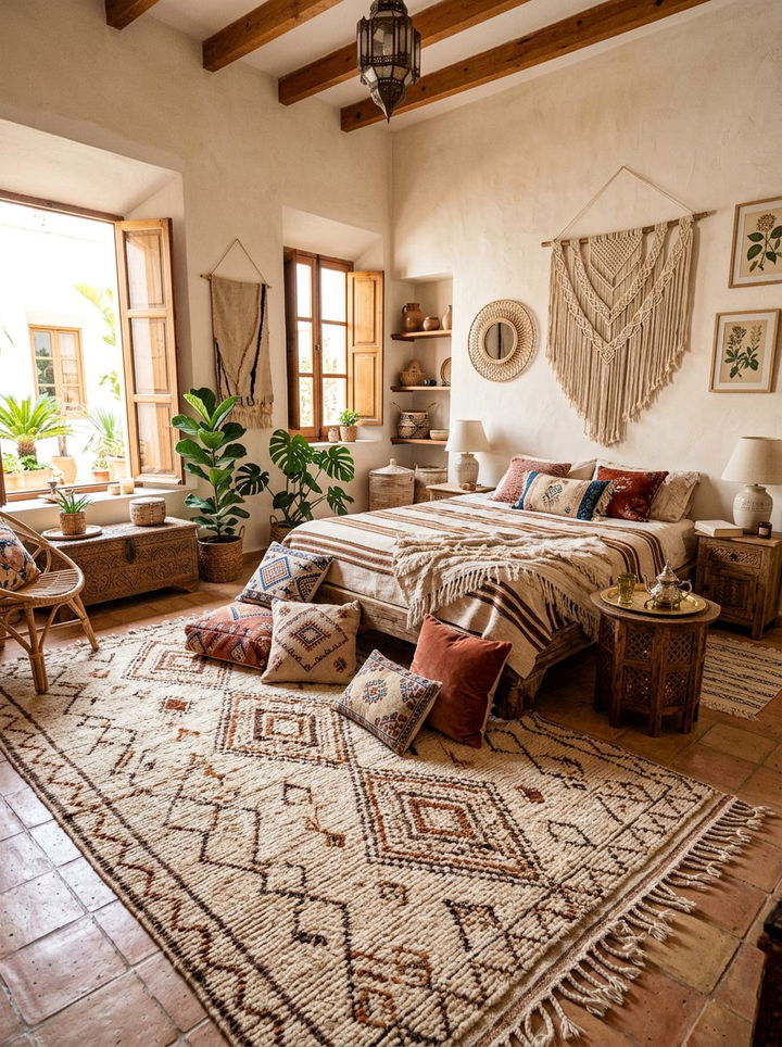 Moroccan bedroom carpet - 30 bedroom carpet ideas