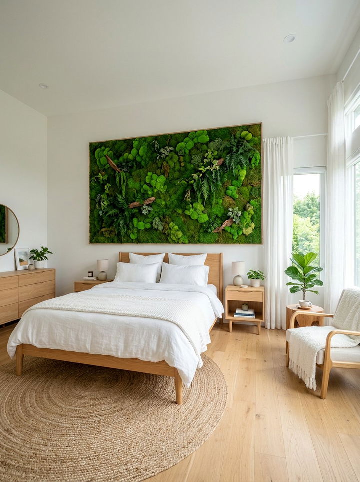 Moss Wall Decor - 30 bedroom wall texture ideas