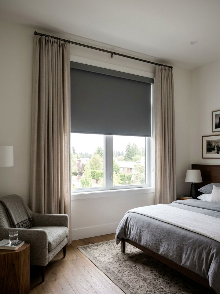 Motorized Blackout Shade - 30 insomnia bedroom ideas