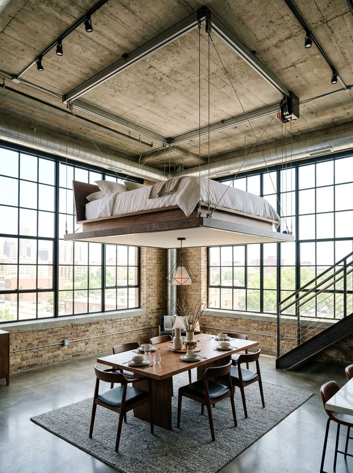 Motorized Ceiling Bed - 30 bedroom hidden bed ideas