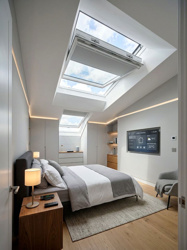 Motorized Skylight - 30 bedroom skylights