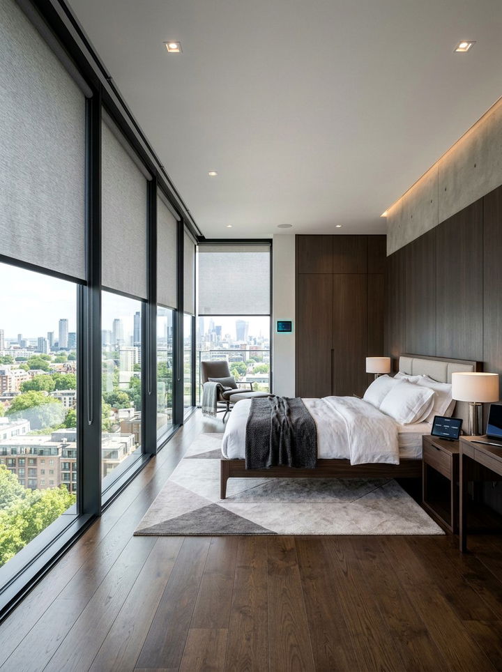 Motorized Window Treatments - 30 bedroom drapes