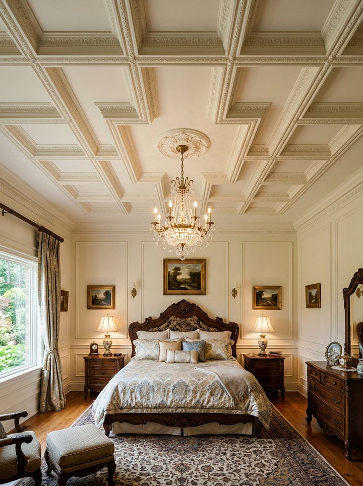 Moulding Ceiling - 30 bedroom ceiling design ideas