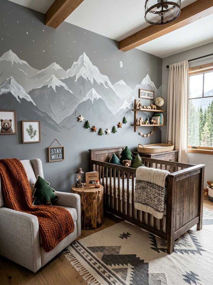 Mountain Baby Room - 30 newborn bedroom ideas