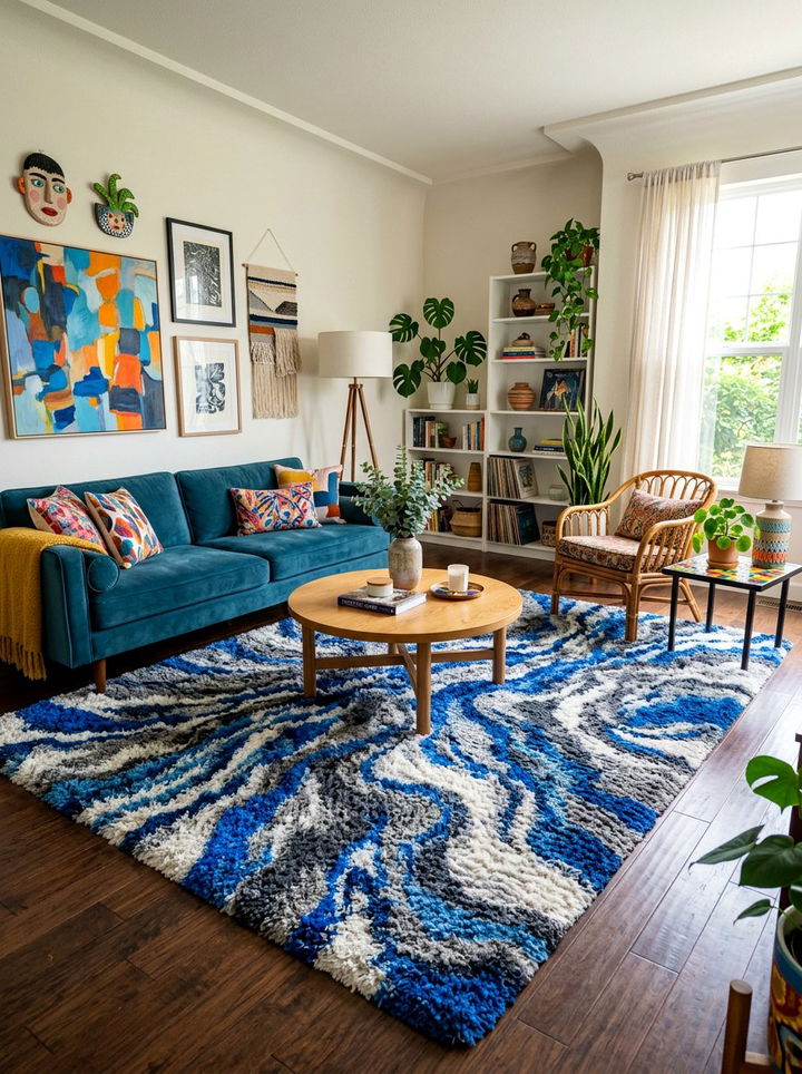 Multi Color Shag Rug - 30 bedroom shag rugs