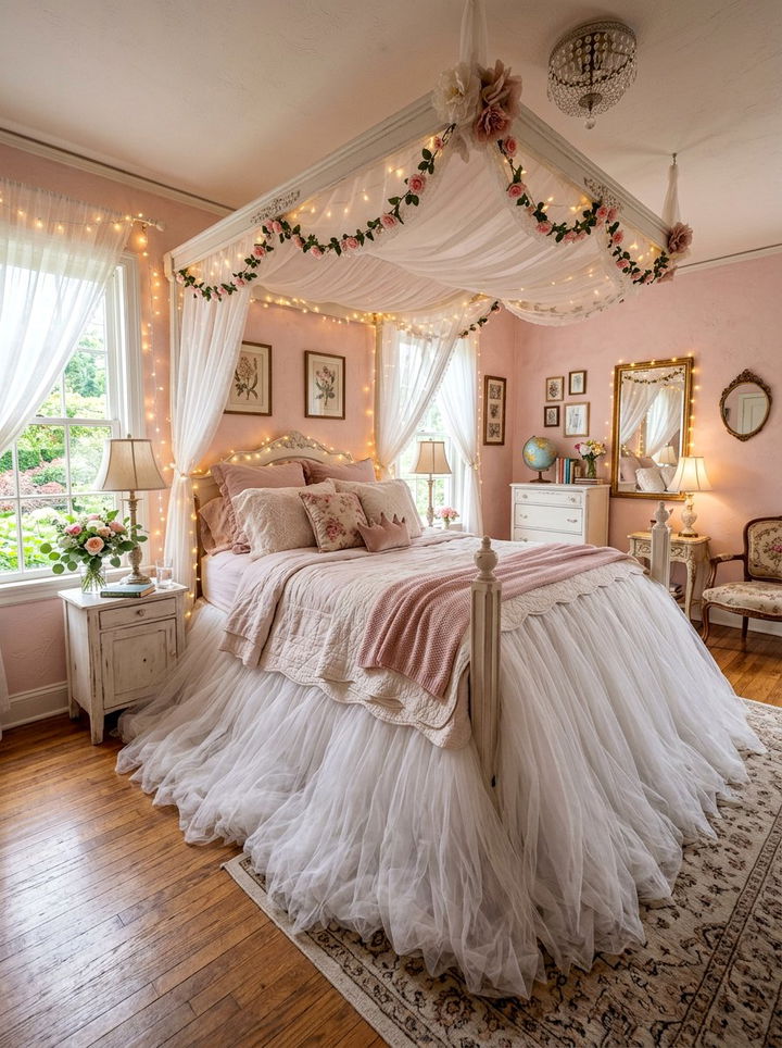 Multi Layered Tulle Bed Skirt - 30 bedroom dust ruffles