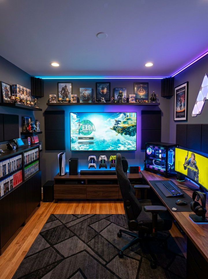 Multi Platform Gaming Room - 30 gamer setup bedroom ideas