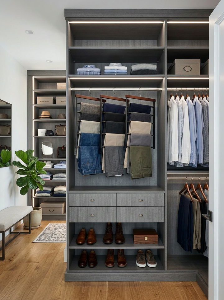 Multi Tier Pant Hangers - 30 bedroom space saving hangers