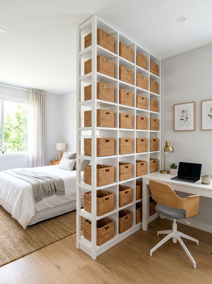 Multi Tier Shelving Unit - 30 bedroom craft corner ideas