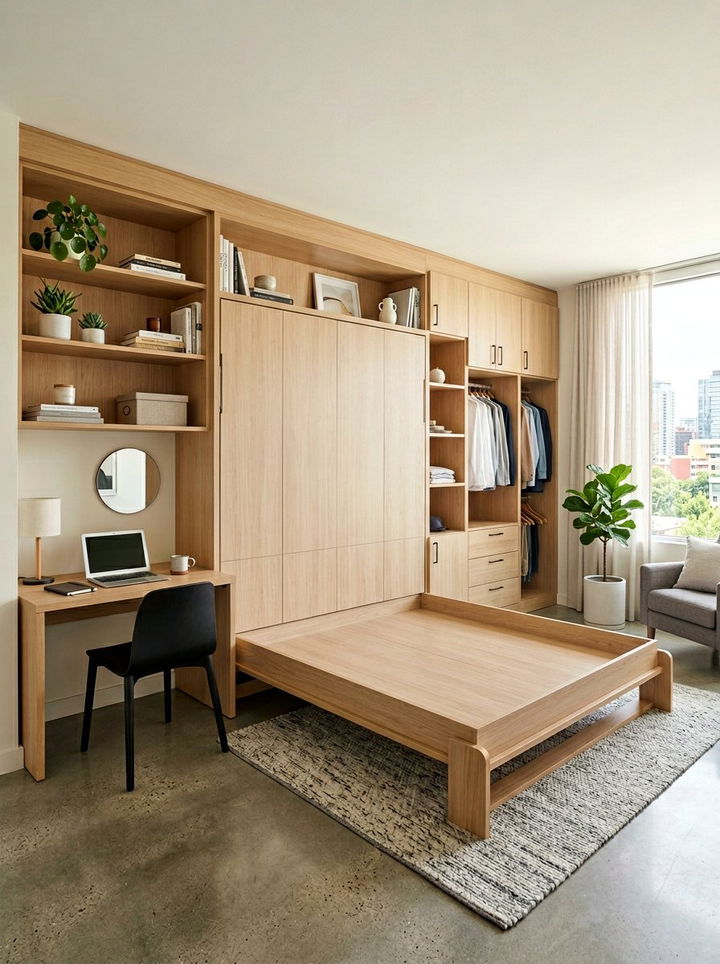 Murphy Bed Storage - 30 bedroom secret storage ideas