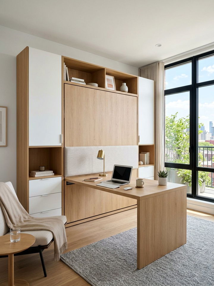 Murphy Bed With Desk - 30 bedroom modular furniture ideas