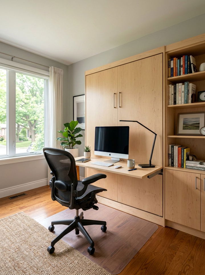 Murphy Bed With Desk - 30 bedroom murphy bed ideas