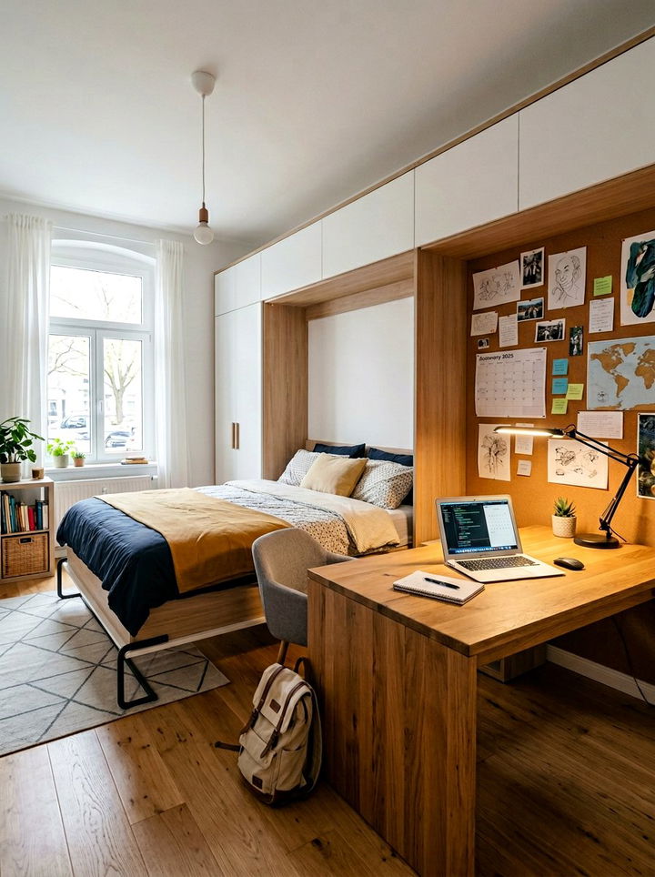 Murphy Bed With Desk For Student - 30 bedroom murphy beds