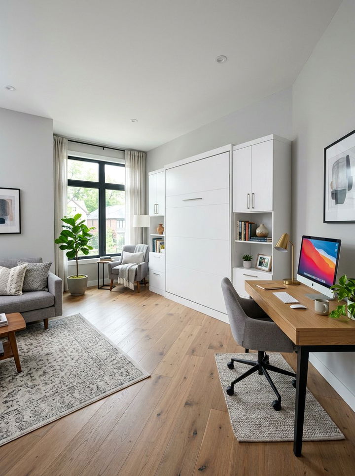 Murphy Bed - 30 bedroom concealed storage ideas