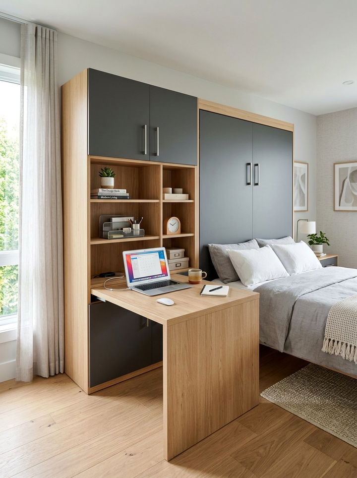 Murphy Desk For Bedroom - 30 bedroom hidden storage ideas