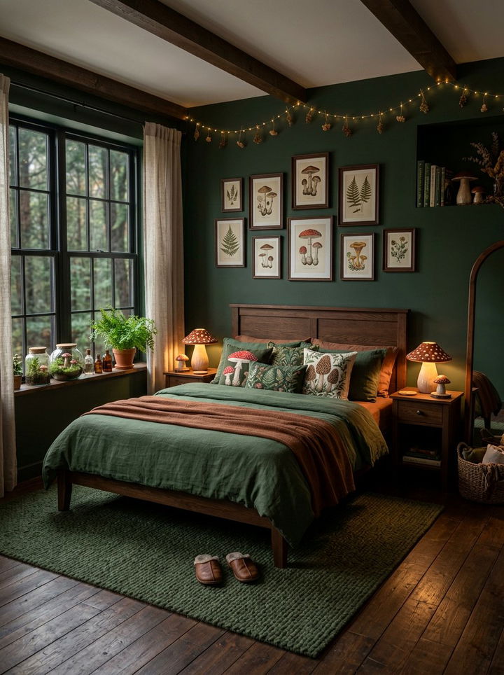 Mushroom Decor Aesthetic - 30 nature themed bedroom ideas