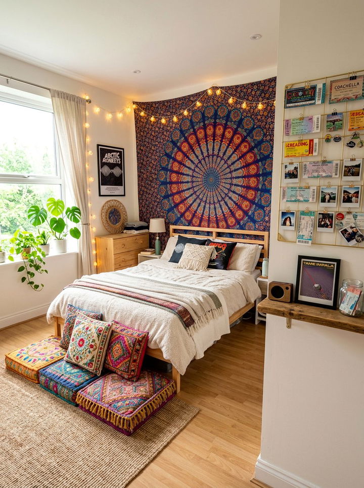 Music Festival Bedroom - 30 music themed bedroom ideas