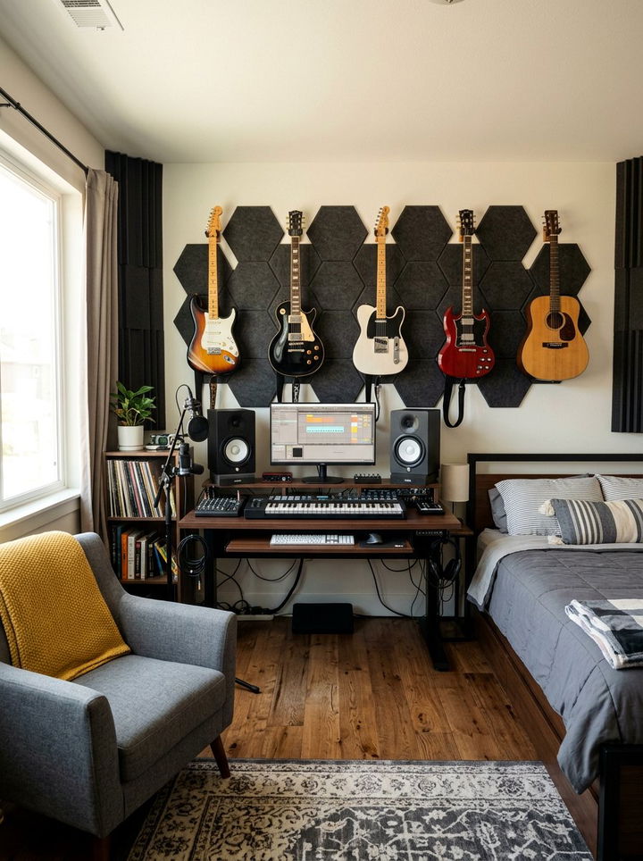 Music Studio Bedroom - 30 teenage boy bedroom ideas