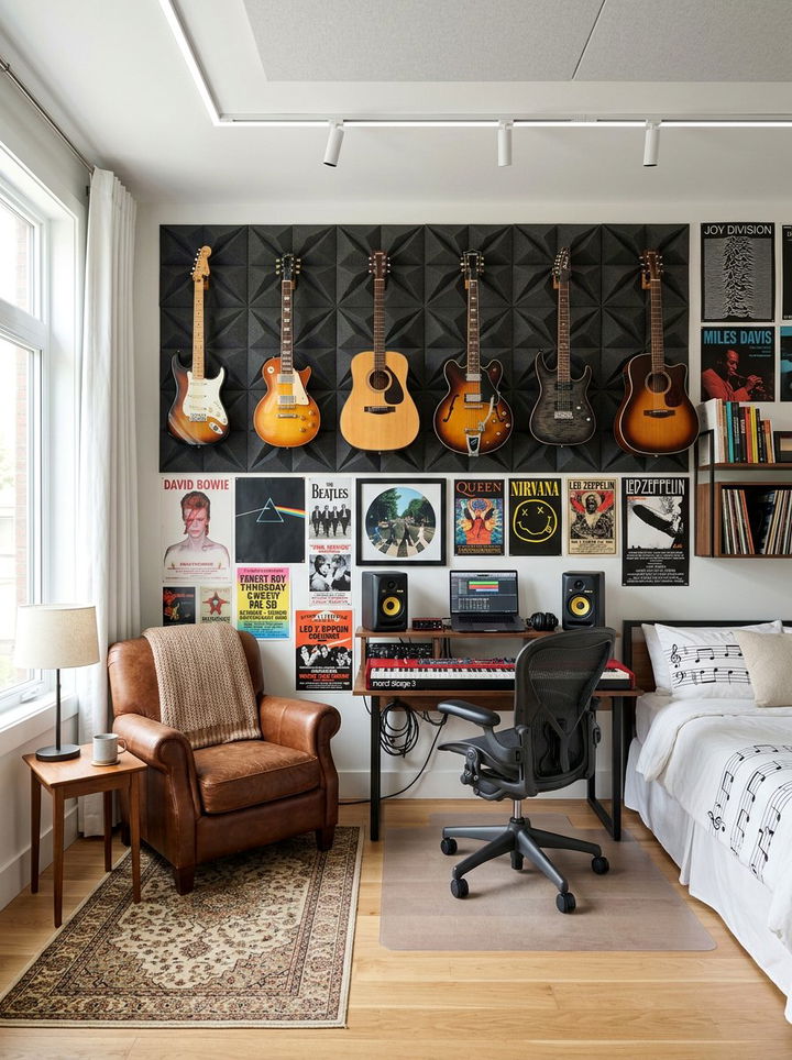 Music theme bedroom - 30 teen bedroom ideas