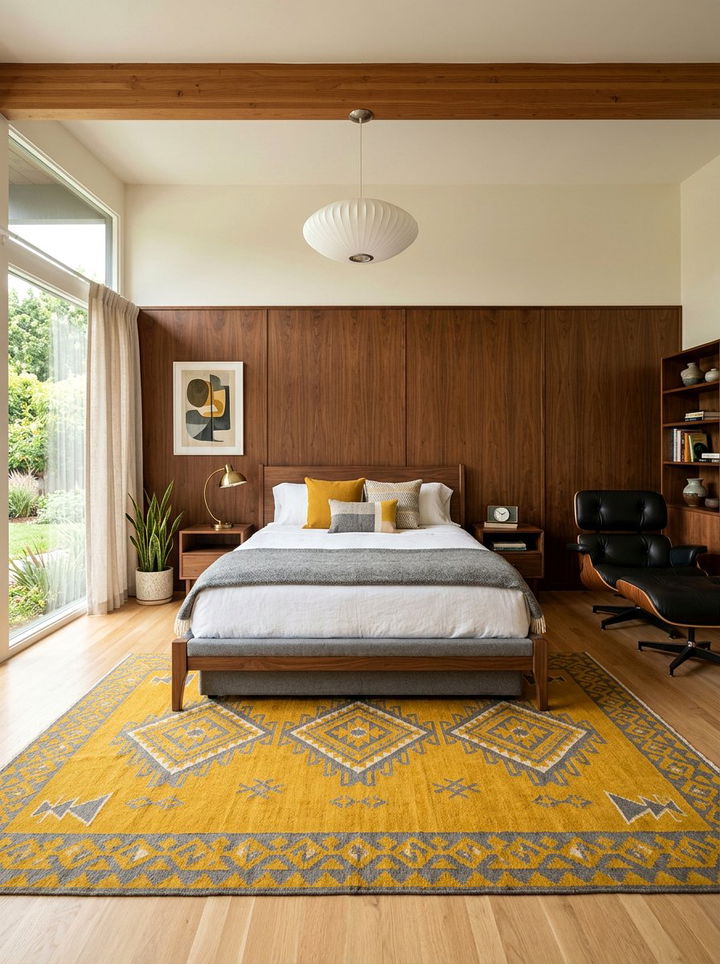 Mustard Gray Mid Century Modern Bedroom - 30 mustard and gray bedroom ideas