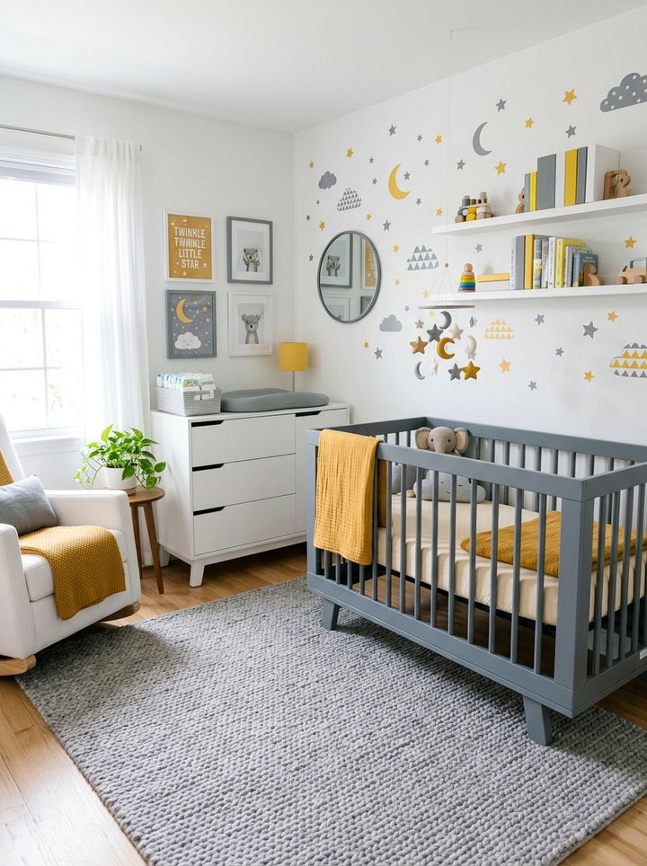 Mustard Gray Nursery Decor - 30 mustard and gray bedroom ideas