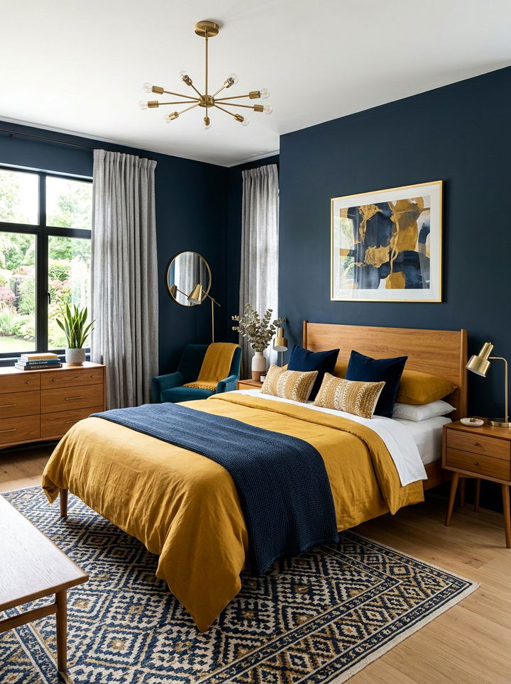 Mustard Yellow And Jewel Tone Bedroom - 30 jewel toned bedroom ideas