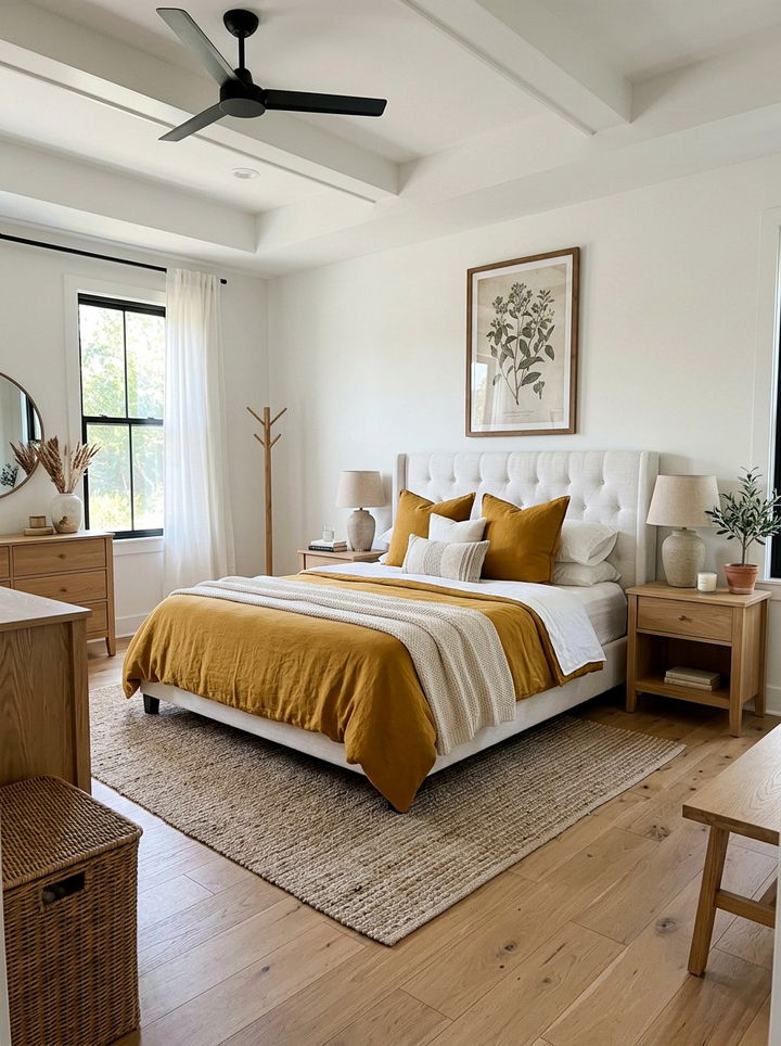 Mustard Yellow And White Bedroom - 30 yellow and white bedroom ideas