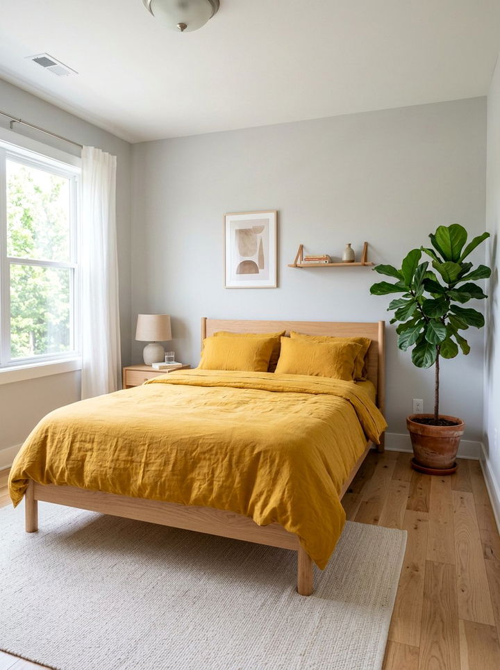 Mustard Yellow Bedding Set - 30 mustard yellow bedroom ideas