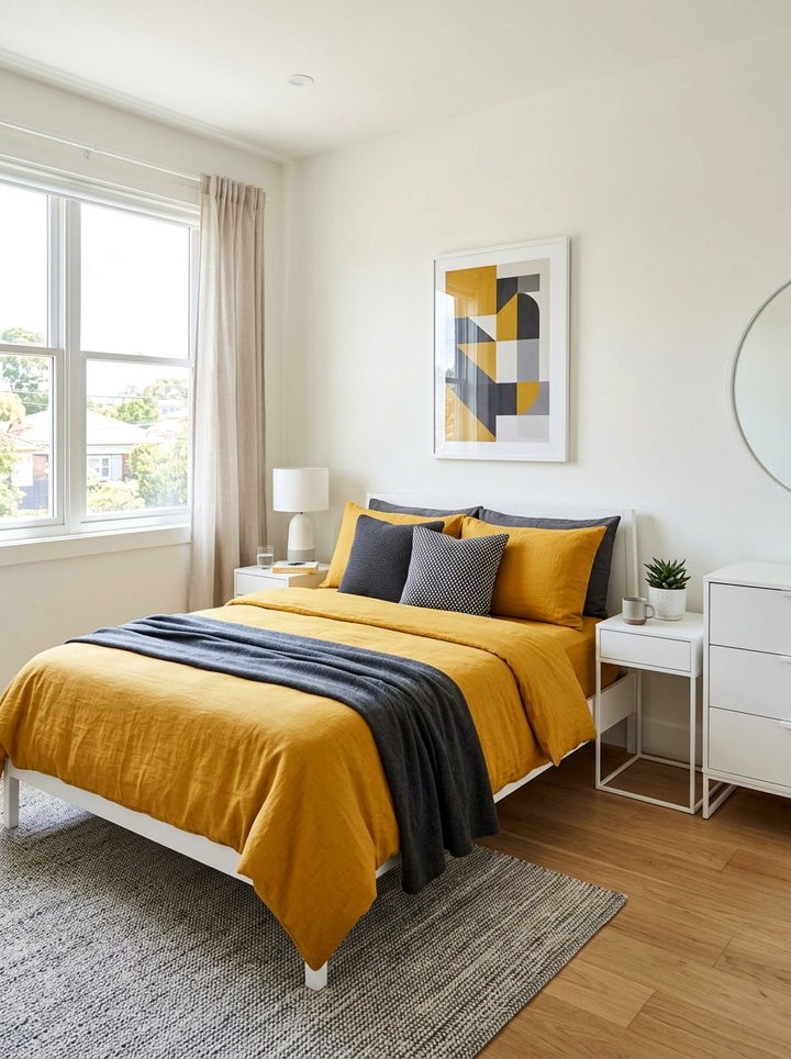 Mustard Yellow Bedding Set - 30 bedroom bedding sets