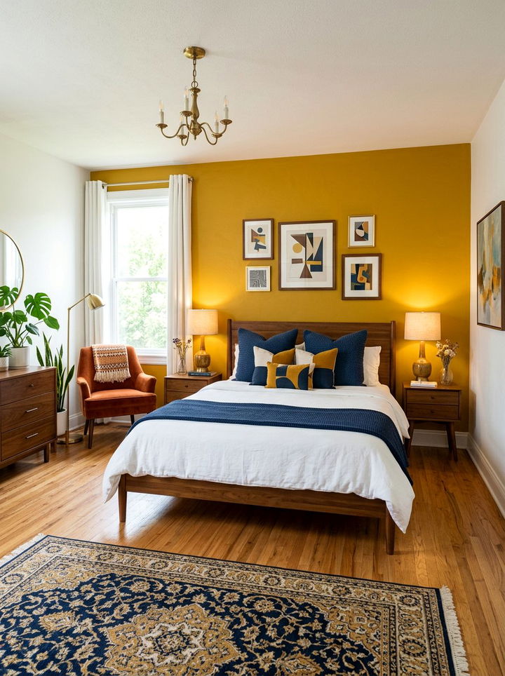 Mustard Yellow Bedroom - 30 bedroom paint ideas