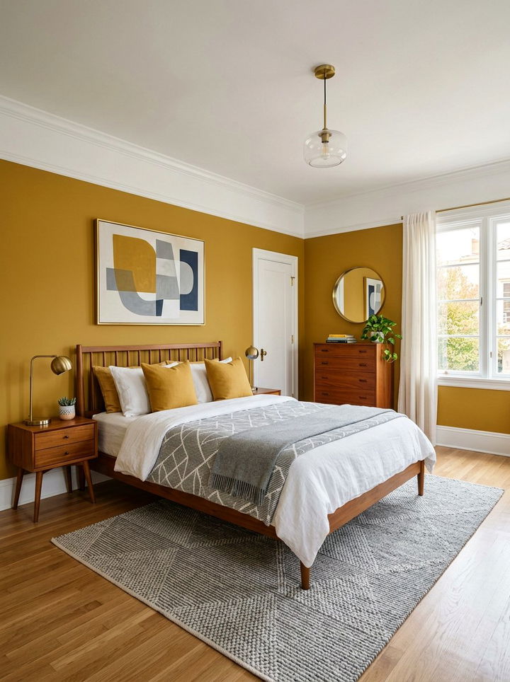 Mustard Yellow Bedroom - 30 bold color bedroom ideas
