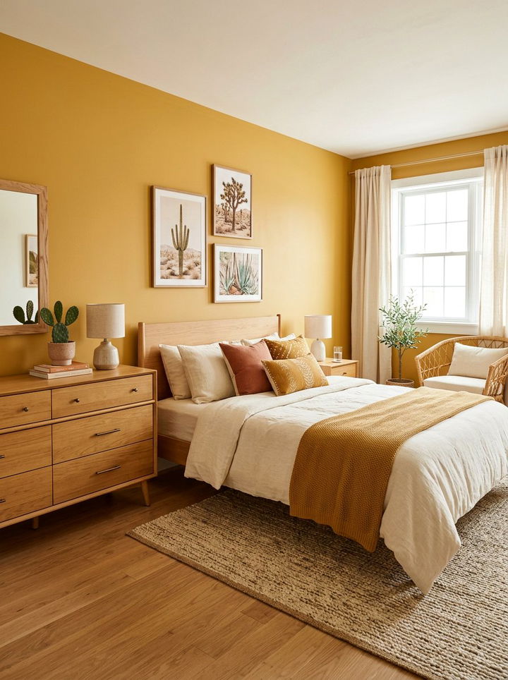Mustard Yellow Bedroom - 30 desert bedroom color ideas