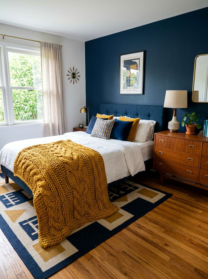 Mustard Yellow Chunky Throw - 30 bedroom knit blankets