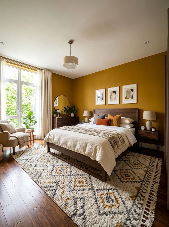 Mustard Yellow Master Bedroom - 30 yellow bedroom ideas