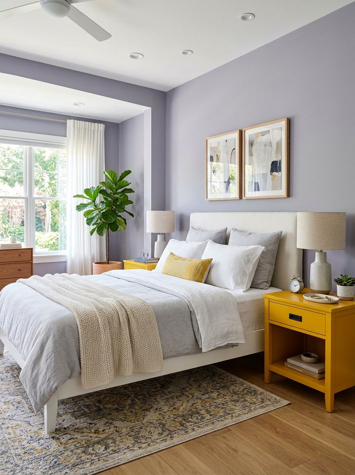 Mustard Yellow Nightstand - 30 mustard yellow bedroom ideas